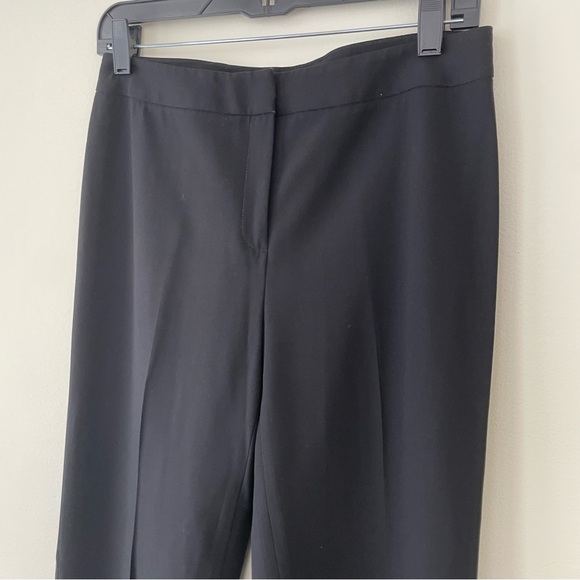 Lafayette 148 New York Black Wool Trouser Pants size 2 Straight Leg - Picture 2 of 8